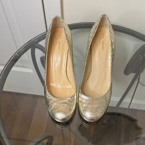 Kate Spade Metallic Gold Heels